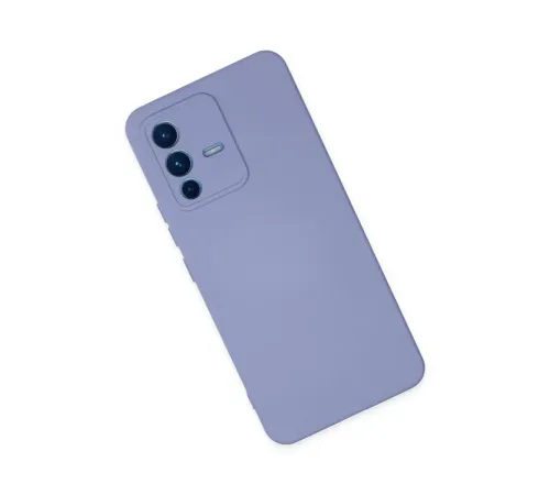 Vivo V23 5G Kılıf Nano içi Kadife Silikon - Lila