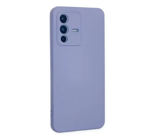 Vivo V23 5G Kılıf Nano içi Kadife Silikon - Lila