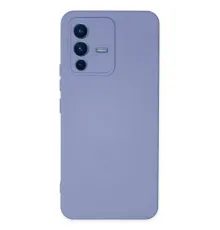 Vivo V23 5G Kılıf Nano içi Kadife Silikon - Lila