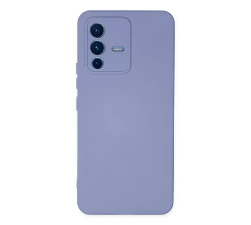 Vivo V23 5G Kılıf Nano içi Kadife Silikon - Lila