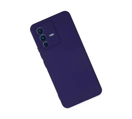 Vivo V23 5G Kılıf Nano içi Kadife Silikon - Mor