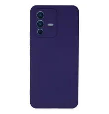 Vivo V23 5G Kılıf Nano içi Kadife Silikon - Mor