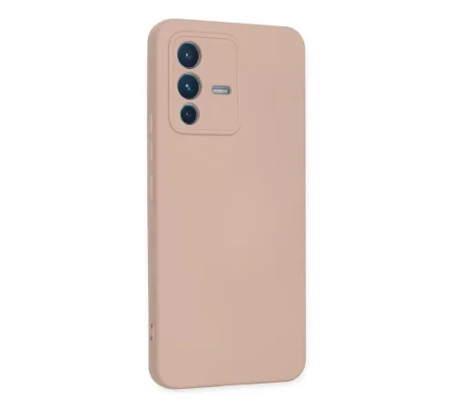 Vivo V23 5G Kılıf Nano içi Kadife Silikon - Pudra