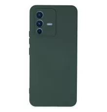 Vivo V23 5G Kılıf Nano içi Kadife Silikon - Koyu Yeşil