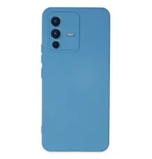 Vivo V23 5G Kılıf Nano içi Kadife Silikon - Mavi