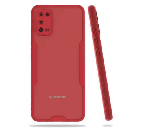 Samsung Galaxy A02S Kılıf Platin Silikon - Kırmızı