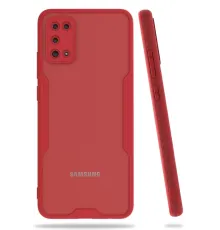Samsung Galaxy A02S Kılıf Platin Silikon - Kırmızı
