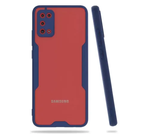 Samsung Galaxy A02S Kılıf Platin Silikon - Lacivert