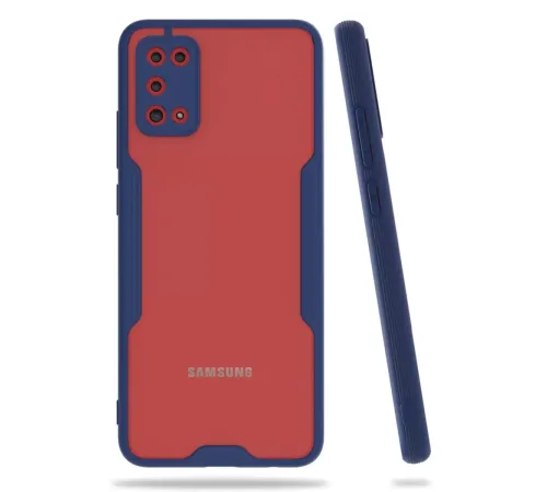 Samsung Galaxy A02S Kılıf Platin Silikon - Lacivert