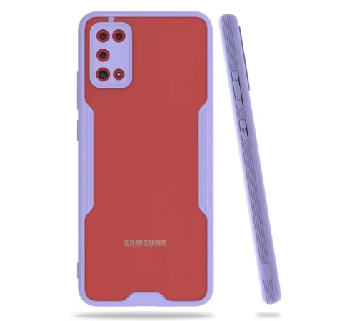 Samsung Galaxy A02S Kılıf Platin Silikon - Lila