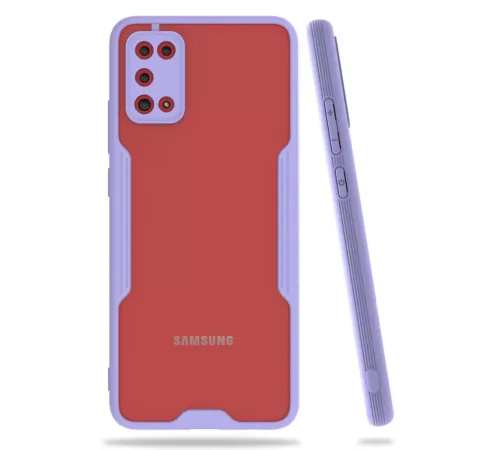 Samsung Galaxy A02S Kılıf Platin Silikon - Lila