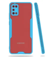 Samsung Galaxy A02S Kılıf Platin Silikon - Mavi
