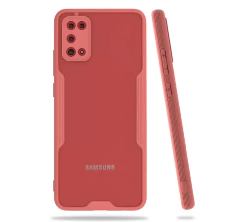 Samsung Galaxy A02S Kılıf Platin Silikon - Pembe
