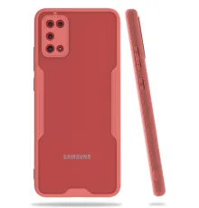 Samsung Galaxy A02S Kılıf Platin Silikon - Pembe