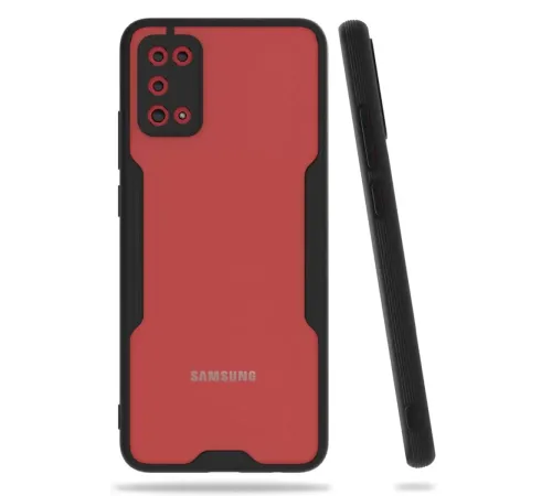 Samsung Galaxy A02S Kılıf Platin Silikon - Siyah