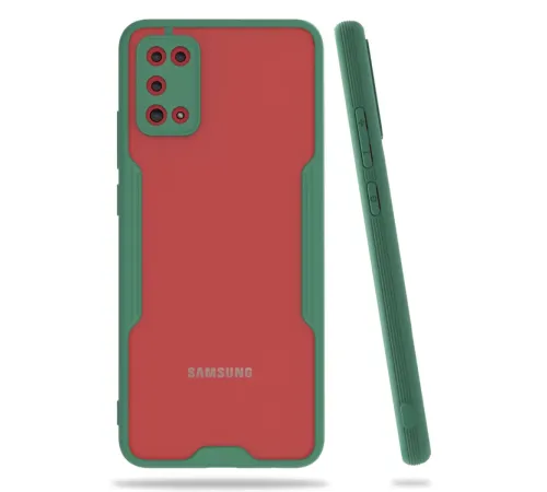 Samsung Galaxy A02S Kılıf Platin Silikon - Yeşil
