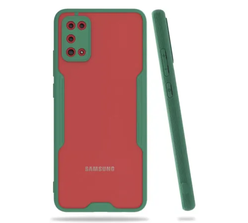 Samsung Galaxy A02S Kılıf Platin Silikon - Yeşil