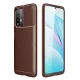 Xiaomi Redmi 9T Kılıf Auto Focus Karbon Kapak - Kahverengi