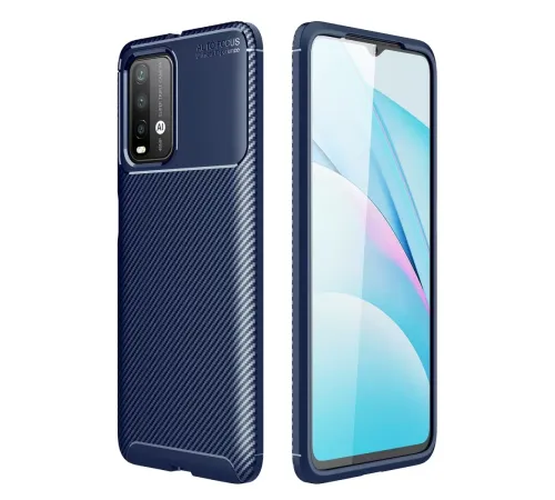 Xiaomi Redmi 9T Kılıf Auto Focus Karbon Kapak - Lacivert