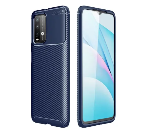 Xiaomi Redmi 9T Kılıf Auto Focus Karbon Kapak - Lacivert