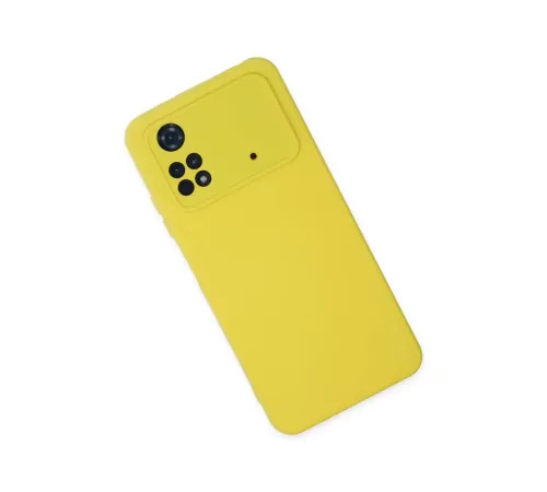 Xiaomi Poco M4 Pro 4G Kılıf Nano içi Kadife Silikon - Sarı
