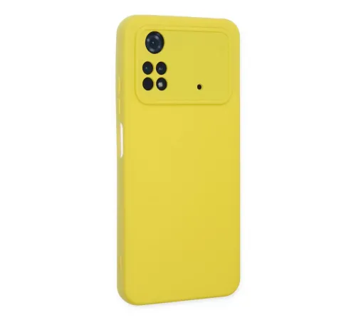 Xiaomi Poco M4 Pro 4G Kılıf Nano içi Kadife Silikon - Sarı