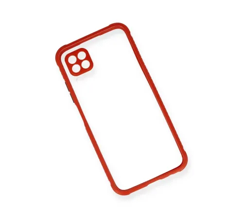 Huawei P40 Lite Kılıf Miami Şeffaf Silikon - Kırmızı
