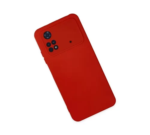 Xiaomi Poco M4 Pro 4G Kılıf Nano içi Kadife Silikon - Kırmızı