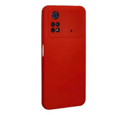 Xiaomi Poco M4 Pro 4G Kılıf Nano içi Kadife Silikon - Kırmızı