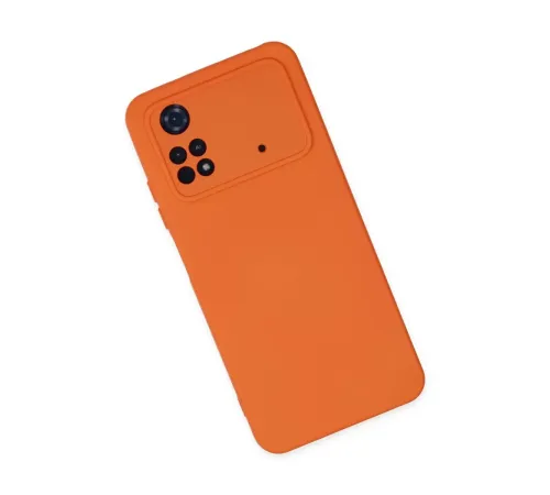 Xiaomi Poco M4 Pro 4G Kılıf Nano içi Kadife Silikon - Turuncu