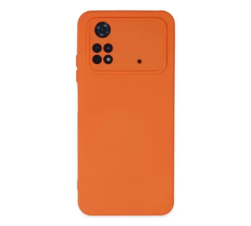 Xiaomi Poco M4 Pro 4G Kılıf Nano içi Kadife Silikon - Turuncu