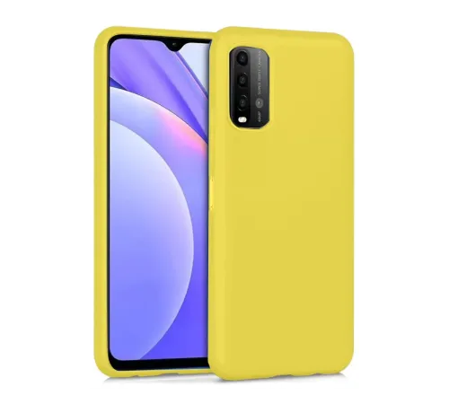 Xiaomi Redmi 9T Kılıf Nano içi Kadife Silikon - Sarı