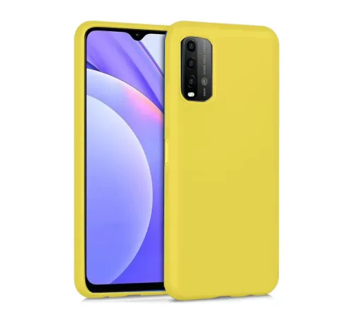 Xiaomi Redmi 9T Kılıf Nano içi Kadife Silikon - Sarı