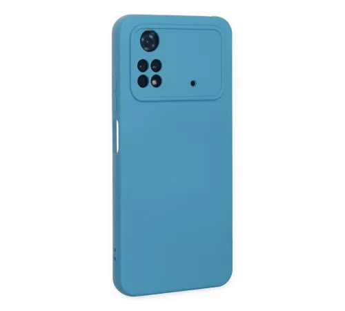 Xiaomi Poco M4 Pro 4G Kılıf Nano içi Kadife Silikon - Mavi
