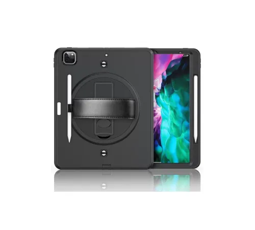 Apple iPad Pro 12.9 (2021) Kılıf Strap-C Otterbox Tablet Kapak - Siyah