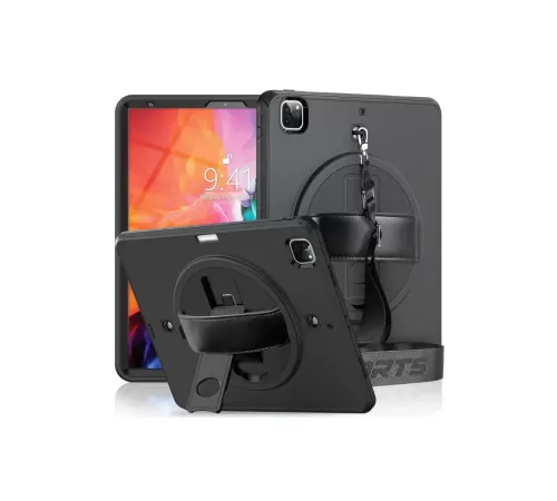 Apple iPad Pro 12.9 (2021) Kılıf Strap-C Otterbox Tablet Kapak - Siyah