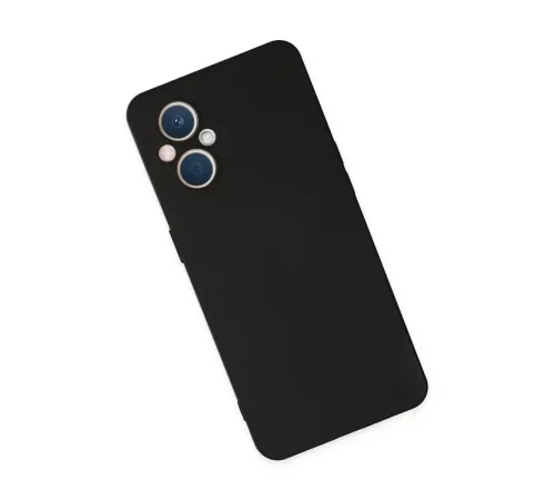 Reno 7 Lite Kılıf Nano içi Kadife Silikon - Siyah