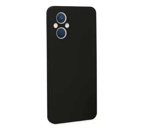 Reno 7 Lite Kılıf Nano içi Kadife Silikon - Siyah