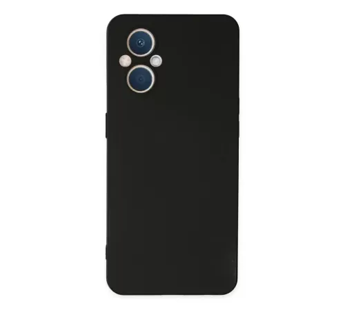 Reno 7 Lite Kılıf Nano içi Kadife Silikon - Siyah
