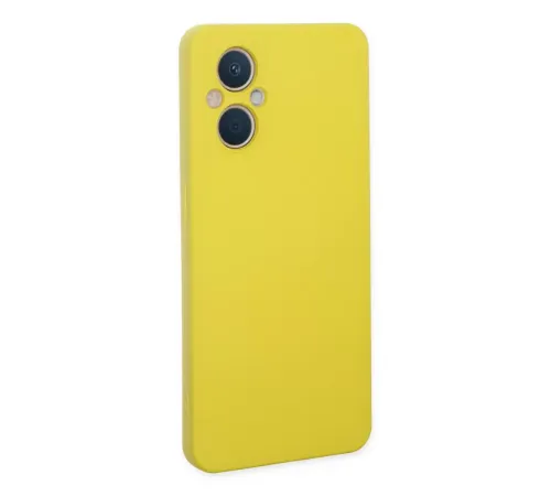 Reno 7 Lite Kılıf Nano içi Kadife Silikon - Sarı