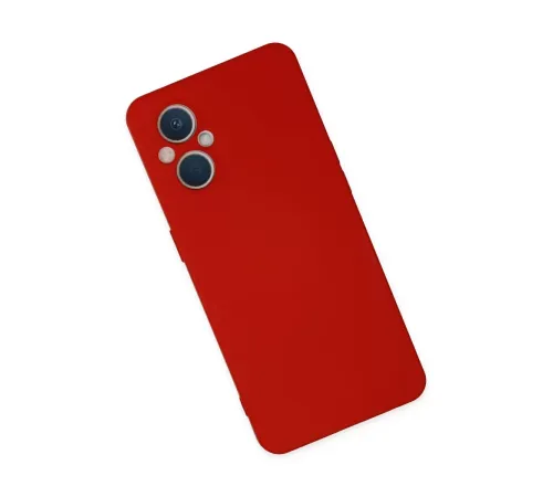 Reno 7 Lite Kılıf Nano içi Kadife Silikon - Kırmızı