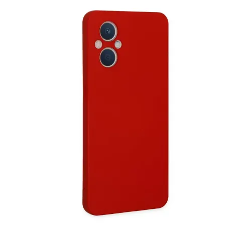 Reno 7 Lite Kılıf Nano içi Kadife Silikon - Kırmızı