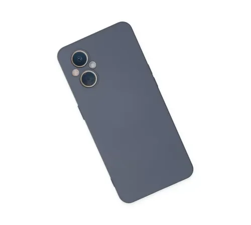 Reno 7 Lite Kılıf Nano içi Kadife Silikon - Gri