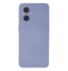 Reno 7 Lite Kılıf Nano içi Kadife Silikon - Lila