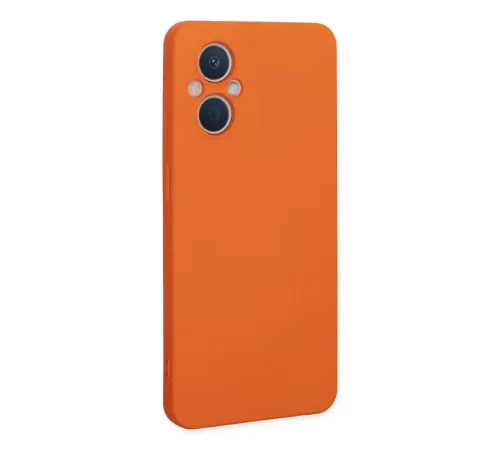 Reno 7 Lite Kılıf Nano içi Kadife Silikon - Turuncu