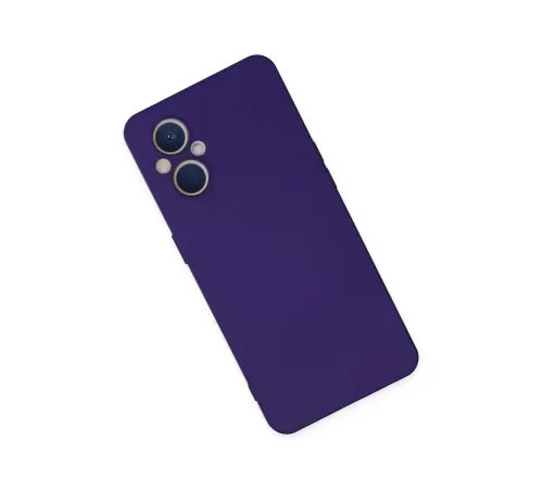 Reno 7 Lite Kılıf Nano içi Kadife Silikon - Mor