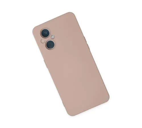 Reno 7 Lite Kılıf Nano içi Kadife Silikon - Pudra