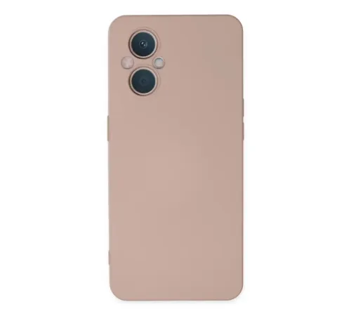 Reno 7 Lite Kılıf Nano içi Kadife Silikon - Pudra