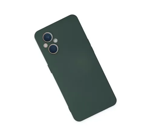 Reno 7 Lite Kılıf Nano içi Kadife Silikon - Koyu Yeşil