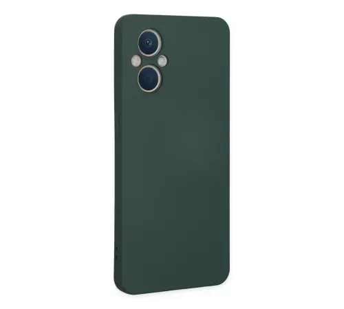 Reno 7 Lite Kılıf Nano içi Kadife Silikon - Koyu Yeşil
